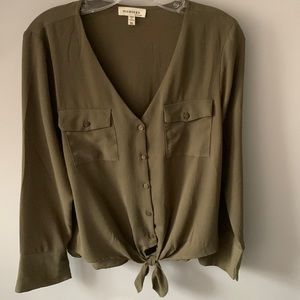 Olive green blouse